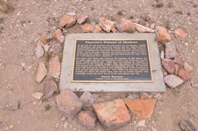 Rhyolite's District of Shadows Marker image. Click for full size.