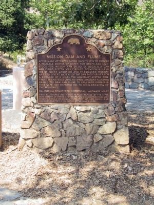 Mission Dam and Flume Marker. Click for full size. Mission Dam and Flume Marker image. Click for full size.