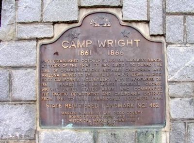Camp Wright Marker image. Click for full size.