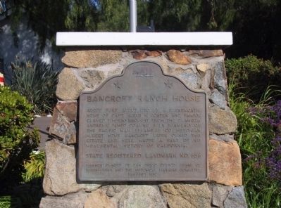 Bancroft Ranch House Marker image. Click for full size.