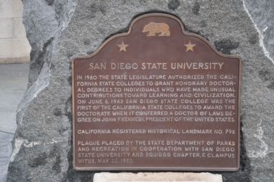 San Diego State College Marker image. Click for full size.