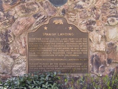 Spanish Landing Marker. Click for full size. Spanish Landing Marker image. Click for full size.