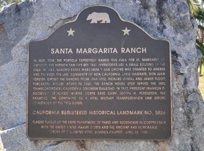 Santa Margarita Ranch Marker image. Click for full size.