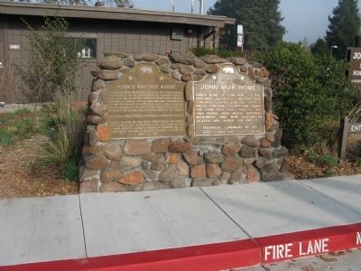 John Muir Home and the Vicente Martinez Adobe Markers. Click for full size. John Muir Home and the Vicente Martinez Adobe Markers image. Click for full size.