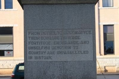 Iredell County Confederate Memorial Rear Inscription image. Click for full size.