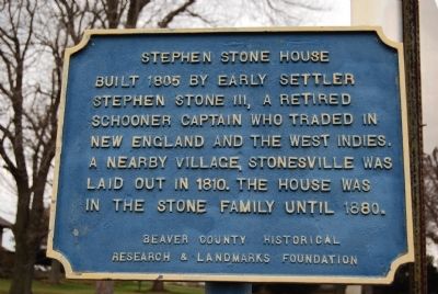 Stephen Stone House Marker image. Click for full size.