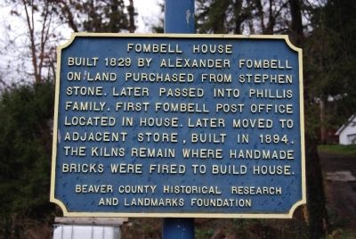 Fombell House Marker image. Click for full size.