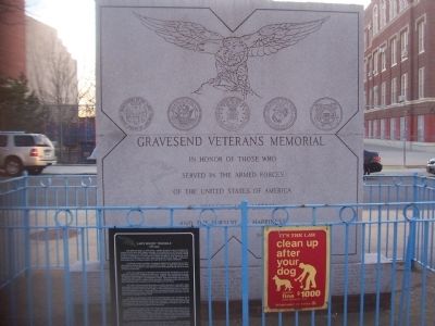 Gravesend Veterans Memorial Marker image. Click for full size.