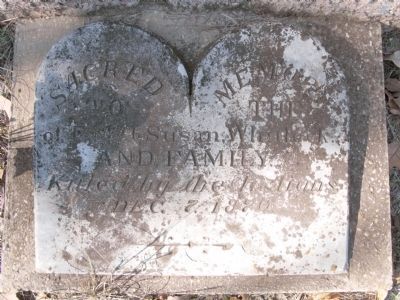 Whitlock Family, Original Grave Marker image. Click for full size.