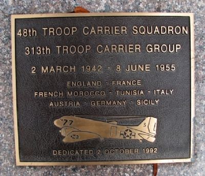 48th Troop Carrier Squadron Marker image. Click for full size.