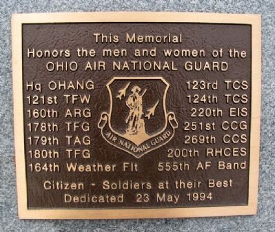 Ohio Air National Guard Marker image. Click for full size.