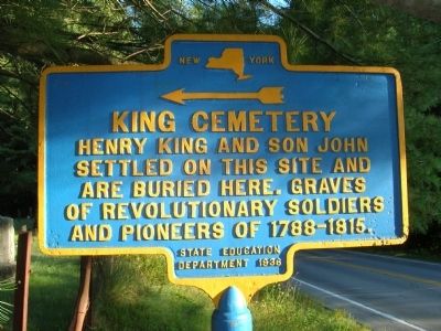 King Cemetery Marker image. Click for full size.