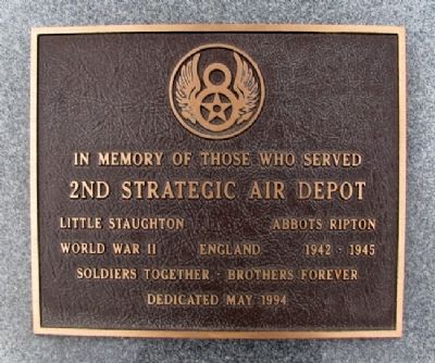 2nd Strategic Air Depot Marker image. Click for full size.