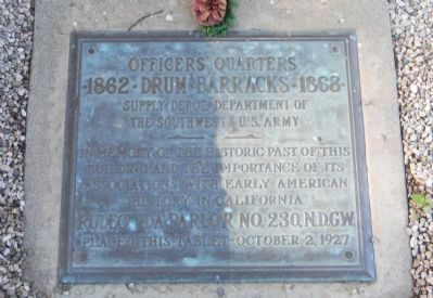 Drum Barracks Marker - Panel 1. Click for full size. Drum Barracks Marker - Panel 1 image. Click for full size.
