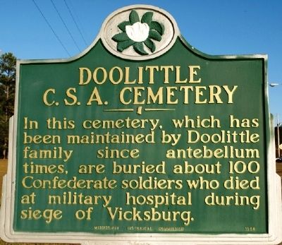 Doolittle CSA Cemetery Marker image. Click for full size.
