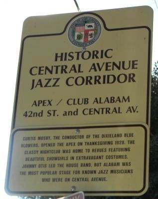 Apex / Club Alabam Marker. Click for full size. Apex / Club Alabam Marker image. Click for full size.