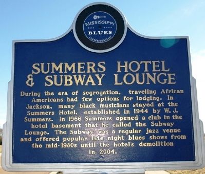 Summers Hotel & Subway Lounge Marker image. Click for full size.