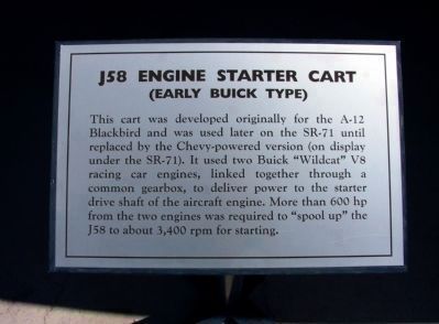 Panel #3: J58 Engine Starter Cart<br>(Early Buick Type) image. Click for full size.
