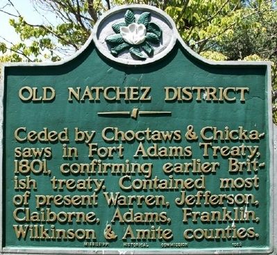 Old Natchez District Marker image. Click for full size.