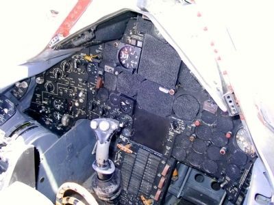 Lockheed SR-71A: Forward cockpit instrument control panel image. Click for full size.