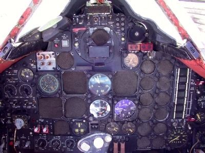 Lockheed A-12: Cockpit instrument control panel image. Click for full size.