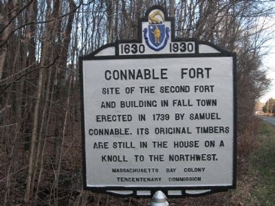 Connable Fort Marker after restoration image. Click for full size.