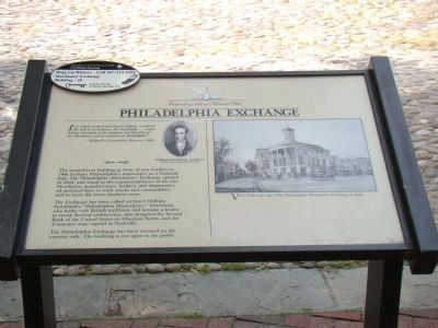 Philadelphia Exchange Marker image. Click for full size.