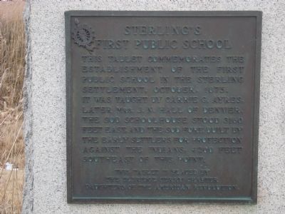 Sterlings First Public School Marker image. Click for full size.