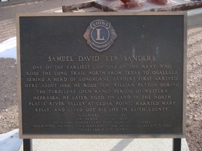 Samuel David “Lep” Sanders Marker image. Click for full size.