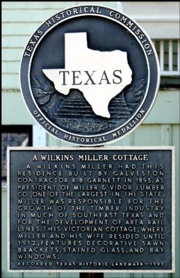 A. Wilkins Miller Cottage Marker. Click for full size. A. Wilkins Miller Cottage Marker image. Click for full size.