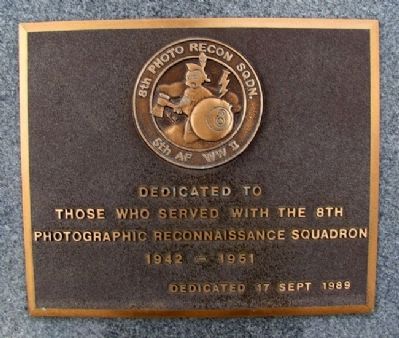 8th Photo Recon Squadron Marker image. Click for full size.