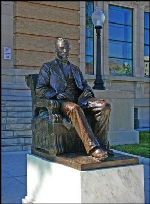 Statue of Henry Rosenberg Who Bequeathed Funds for the Creation of the Library image. Click for full size.