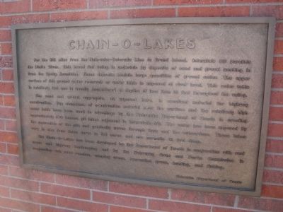 Chain – O – Lakes Marker image. Click for full size.