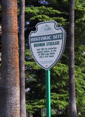Mormon Stockade Marker. Click for full size. Mormon Stockade Marker image. Click for full size.