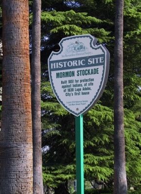 Mormon Stockade Marker image. Click for full size.