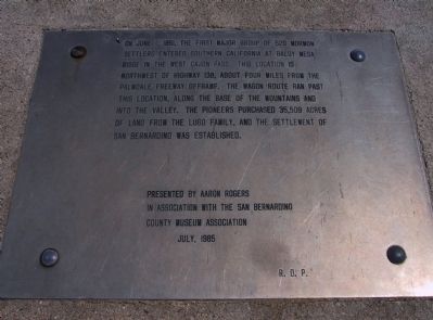 Mormon Pioneer Trail Marker. Click for full size. Mormon Pioneer Trail Marker image. Click for full size.
