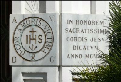 Sacred Heart Church Cornerstone. Click for full size. Sacred Heart Church Cornerstone image. Click for full size.