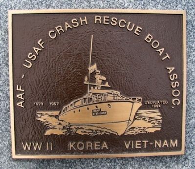AAF - USAF Crash Rescue Boat Assn Marker image. Click for full size.