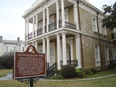 The Dufour-Baldwin House Marker. Click for full size. The Dufour-Baldwin House Marker image. Click for full size.