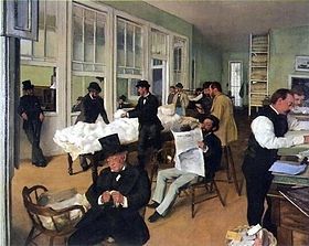 A Cotton Office in New Orleans by Edgar Degas, 1873. Click for full size. A Cotton Office in New Orleans by Edgar Degas, 1873 image. Click for full size.