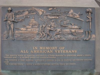 In Memory of All American Veterans Marker. Click for full size. In Memory of All American Veterans Marker image. Click for full size.