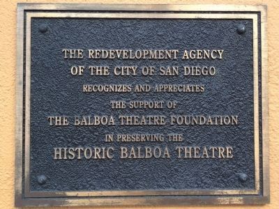 Balboa Theatre Marker image. Click for full size.