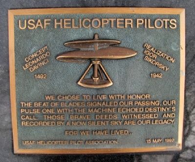 USAF Helicopter Pilots Marker image. Click for full size.