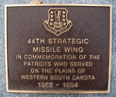 44th Strategic Missile Wing Marker. Click for full size. 44th Strategic Missile Wing Marker image. Click for full size.
