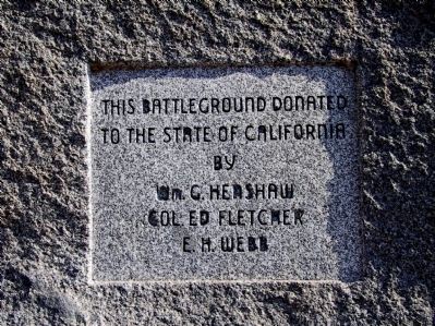 San Pasqual Battlefield Dedication Plaque image. Click for full size.