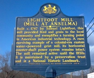 Lightfoot Mill Marker image. Click for full size.