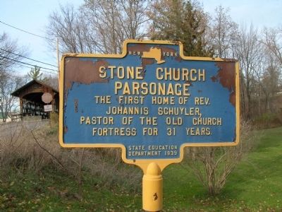 Stone Church Parsonage Marker image. Click for full size.