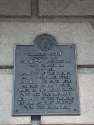 Gallier House Marker image. Click for full size.