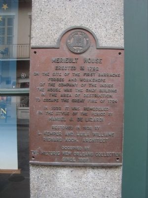 Merieult House Marker. Click for full size. Merieult House Marker image. Click for full size.