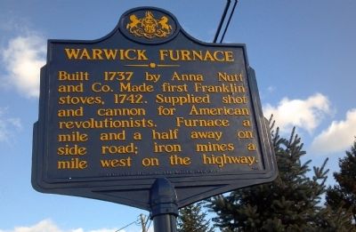Warwick Furnace Marker image. Click for full size.